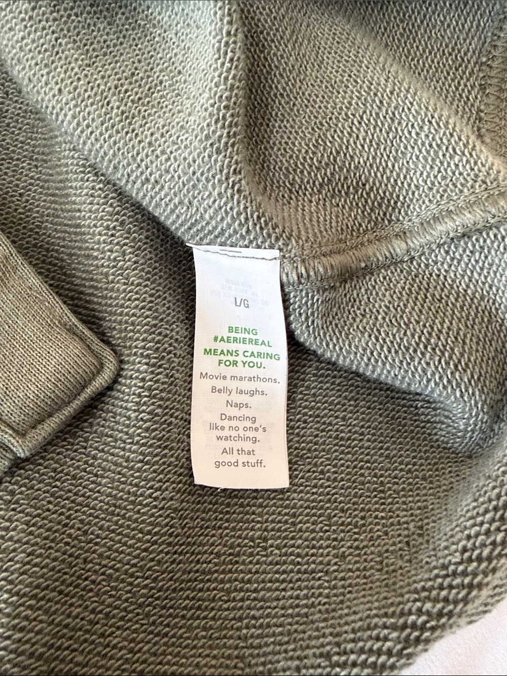 aerie Washed Sage Fleece Button-Up Shacket - Picture 4 of 4